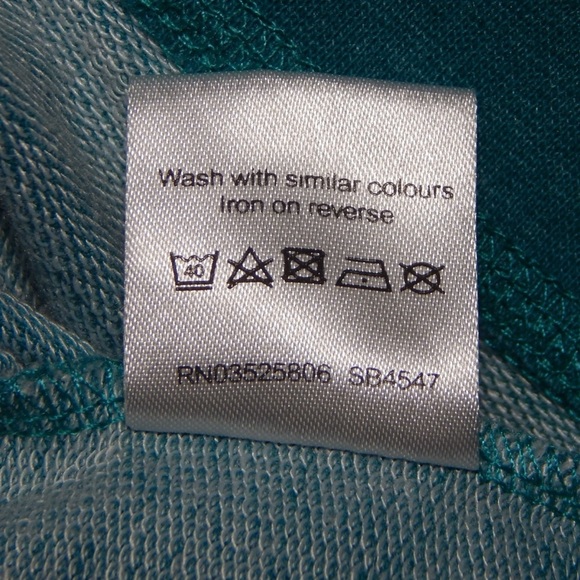 Sweaty Betty Women’s Chelsea Teal Deep Lake Cropped Sweatshirt Size Small - Picture 6 of 6